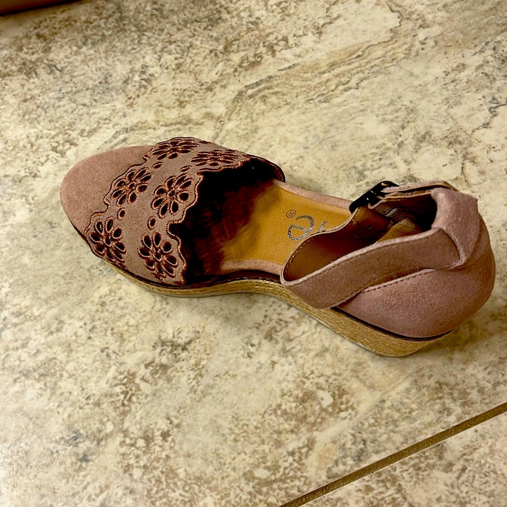 Mauve Espadrille Wedge